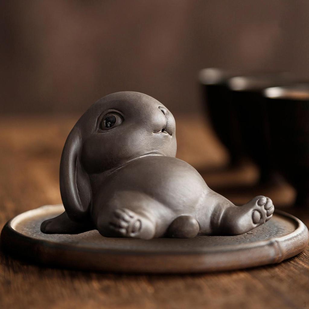 Фигурка Кролик Статуэтка Животное Скульптура Коллекционные items Декор для журнального столика Украшение для Офиса Спальни Дома