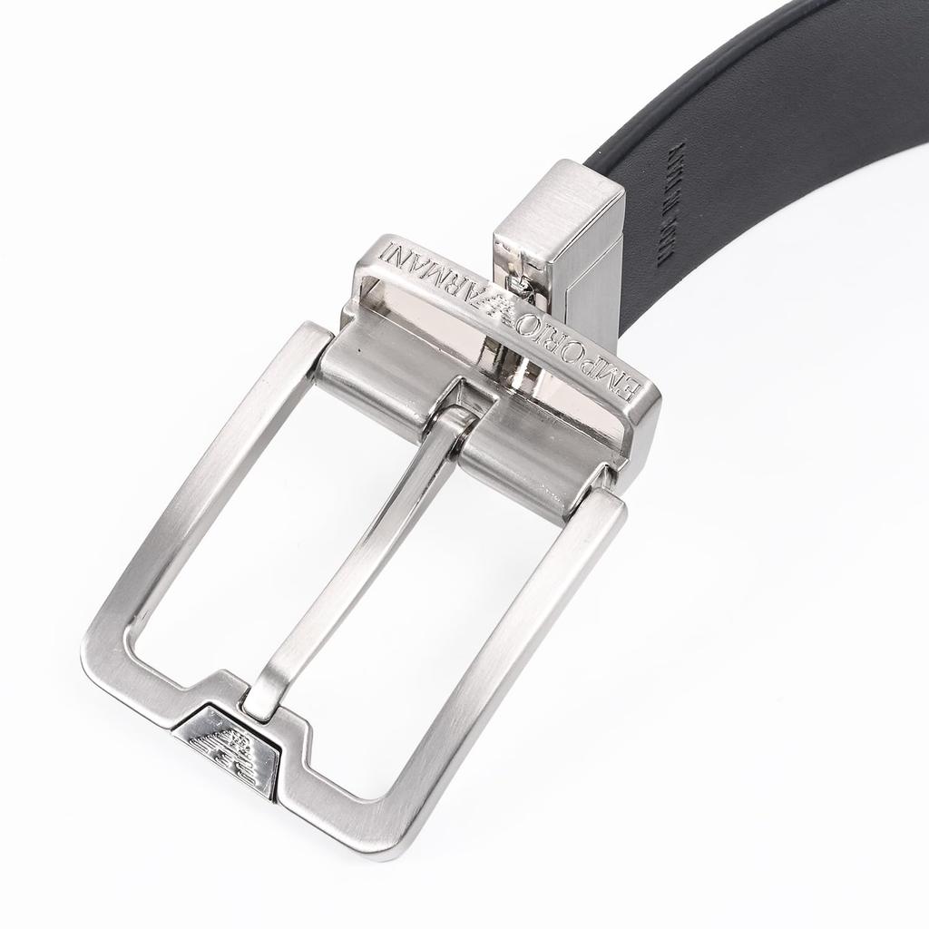 Орел Emporio Armani совместим с ремнем Stringa dark Y4S502 Y221E Day gift, шириной 3,5 см, тисненый, системный, двусторонний, мужской, синий/черный, 88017,