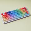 Korean Russian Japanese Spanish Cherry Profile Double Print Keycap Rainbow Gradient 130 Key Caps Mechanical Keyboard AJAZZ AULA