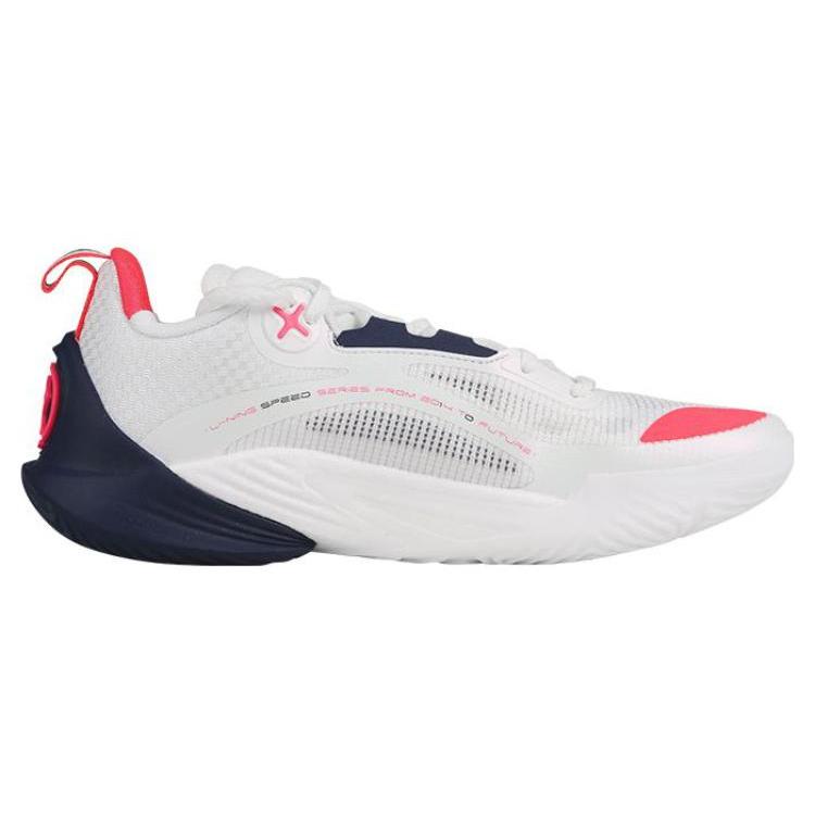 Li Ning Speed 10 Амортизирующие Скользкие Устойчивые к истиранию Дышащие Низкие Баскетбольные кроссовки Мужские Белые ABAT085-14
