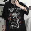 Gothic T-Shirt Women's Skeleton Print Grunge Aesthetic Goth T Shirt Dark Edgy Fashion Streetwear Graphic Tee Unisex Couple Tops