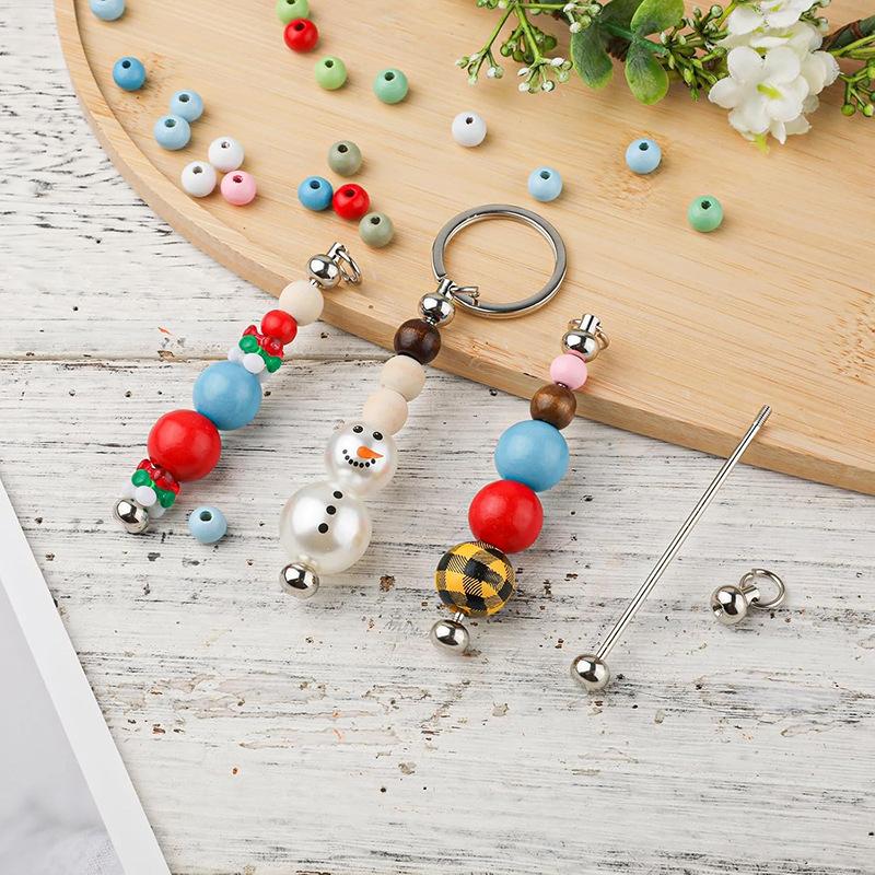 WTEMPO Пустые металлические основы для брелоков с бусинами, DIY, основы для брелоков с бусинами, подвески, легко отсоединяемые аксессуары для изготовления брелоков для рукодельного проекта, подвеска