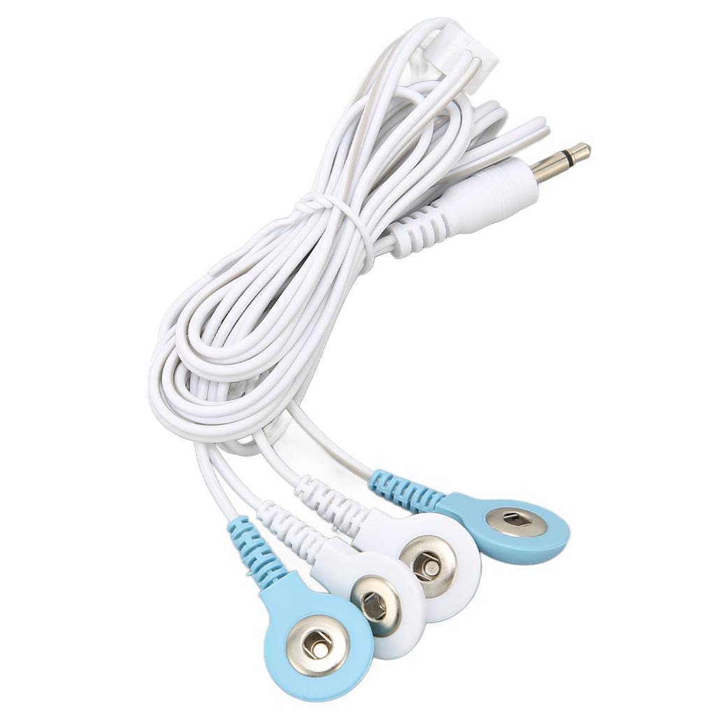 4 In 1 Electrotherapy Electrode Electric Shock Wires Cable for Tens Massager