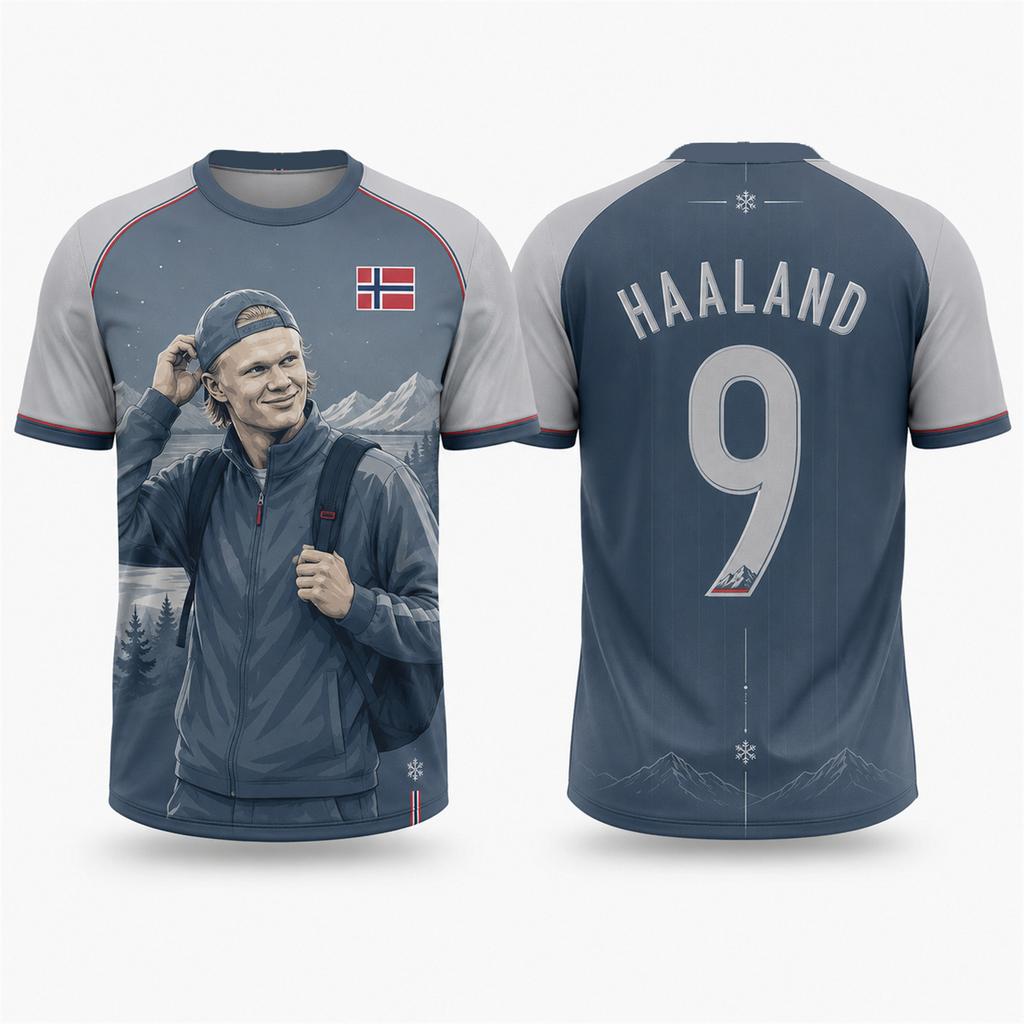 Haaland Commemorative Men Or Kid Football Jersey Athletic Soccer Shirt Outdoor Practice Running and Sports Activities