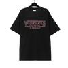 Unisex Oversized Cotton T-Shirt With Bold Letter Print Vintage Washed Loose Fit Casual Tee