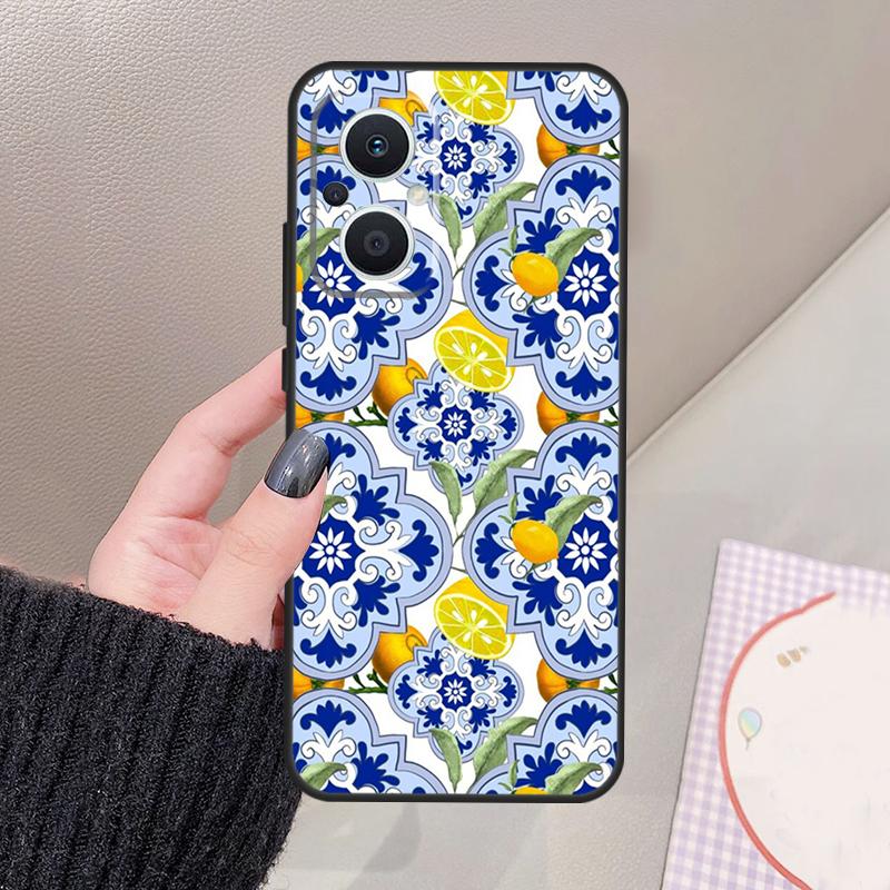 Средиземноморский Лимон Чехол Для OPPO Reno 11 12 13 14 Pro 11F 12F 13F 14F 7 8 Lite OPPO Find X9 X6 X5 X8 Pro Чехол
