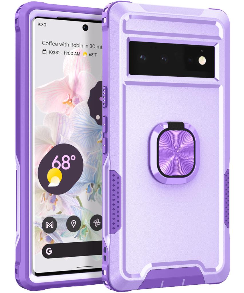 Pixel 6 Cases Heavy Duty Drop Protection Kickstand Rugged Shockproof/Dust Proof 3-Layer Phone Case For Google Pixel 6 Pro