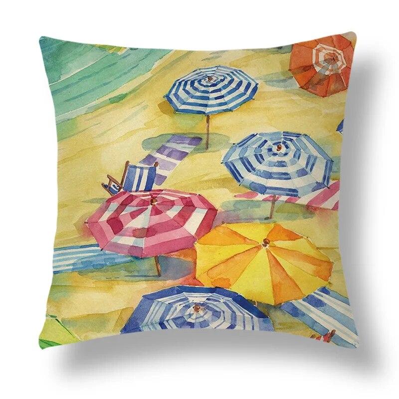 Bedroom Home Decor  Pillowcase Abstract Geometric Cushion Cover Orange Yellow Brown