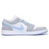 Jordan Air Jordan 1 Низкие винтажные баскетбольные кроссовки с защитой от скольжения и истирания Женские Светло-серые DC0774-105(Команда59-)
