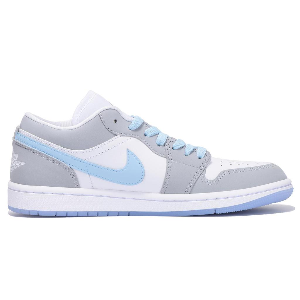Jordan Air Jordan 1 Низкие винтажные баскетбольные кроссовки с защитой от скольжения и истирания Женские Светло-серые DC0774-105(Команда59-)