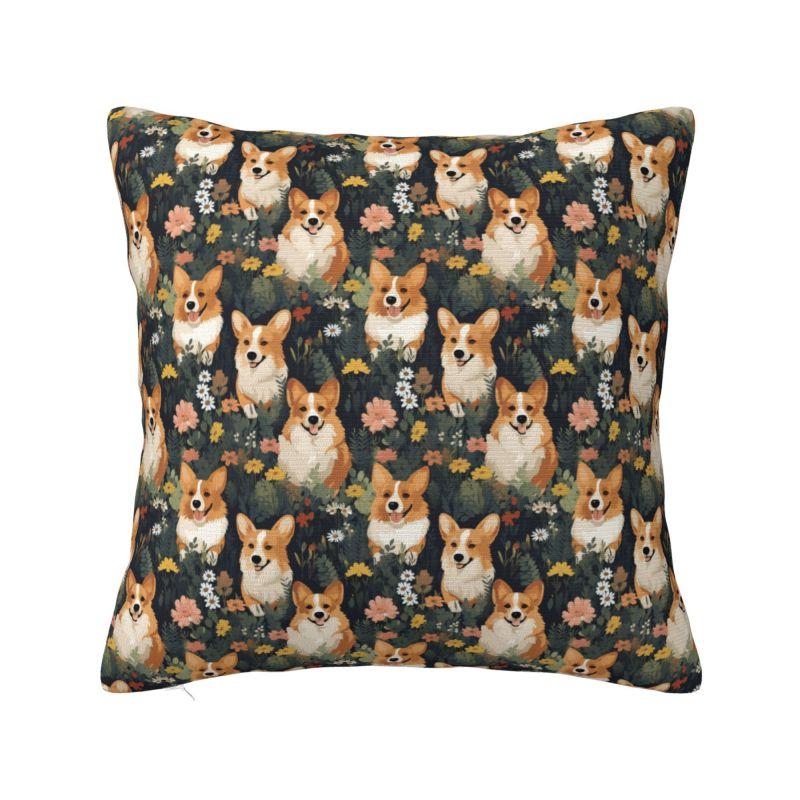 Cute Pet Dog Corgi Throw Pillow Case cm Home Decoration Cushion Cover Velvet Polyester Pillowcase Doublesided Printing