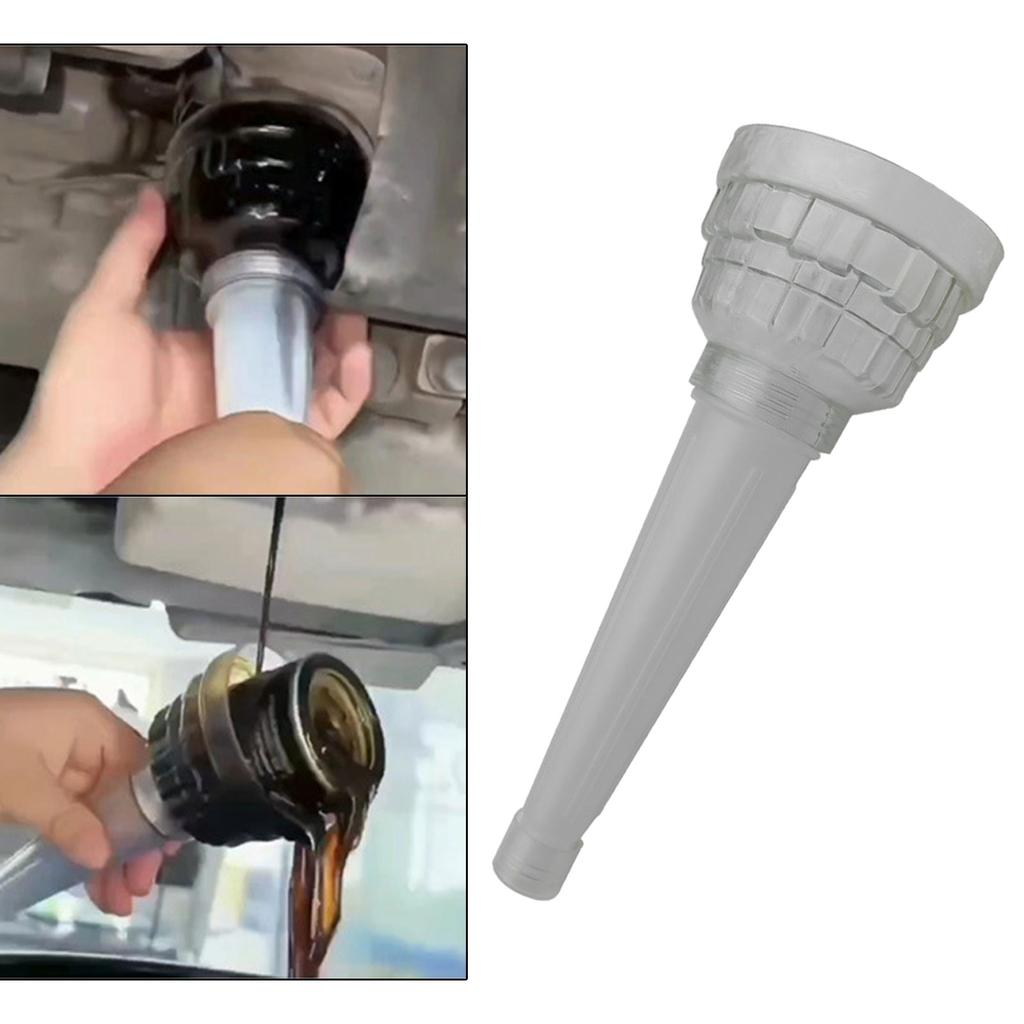 Oil Funnel Soft Rubber Portable Quick Fill Funnel Spill Saver Universal Gasoline Engine Funnel for Automotive Use Car Fuel