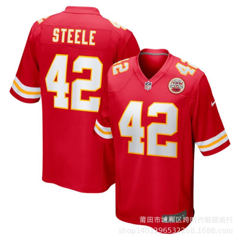 Kansas City Chiefs NFL Football Jersey Patrick Mahomes 10 Premium Replica Short Sleeve Men Fans Sports Team Apparel