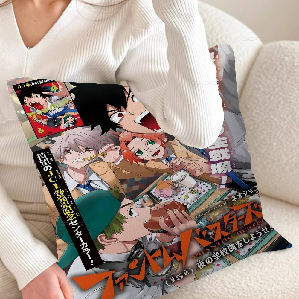 PPhantom Busterss Anime Cushion Cover Inches Farmhouse Decor Home Throw Pillow Covers For Couch Decorations