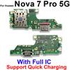 USB Charger Dock Board For Huawei Nova Lite 3 Plus 7 8 Pro 7i 8SE 4G 5G Usb Charging Port Board Connector Flex Cable Parts