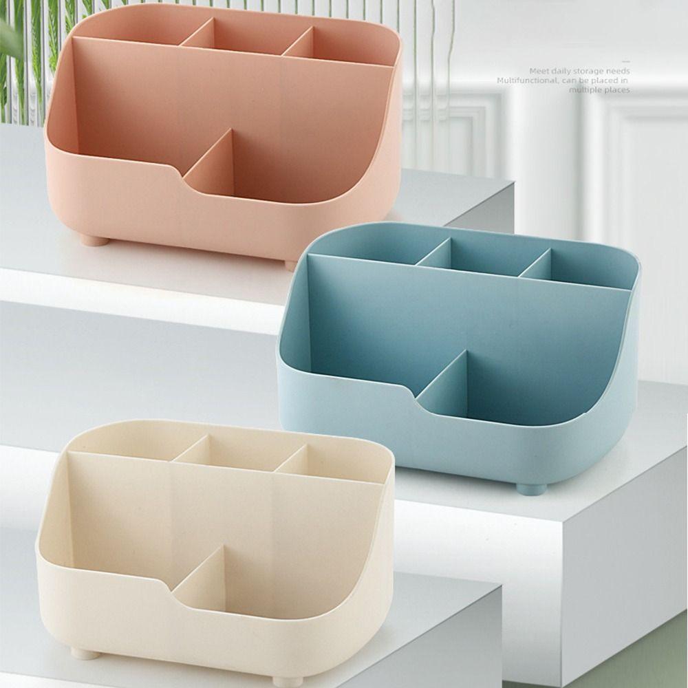 Plastic Pen Holder Multifunctional Makeup Brush Holder Cute Pen Container Students