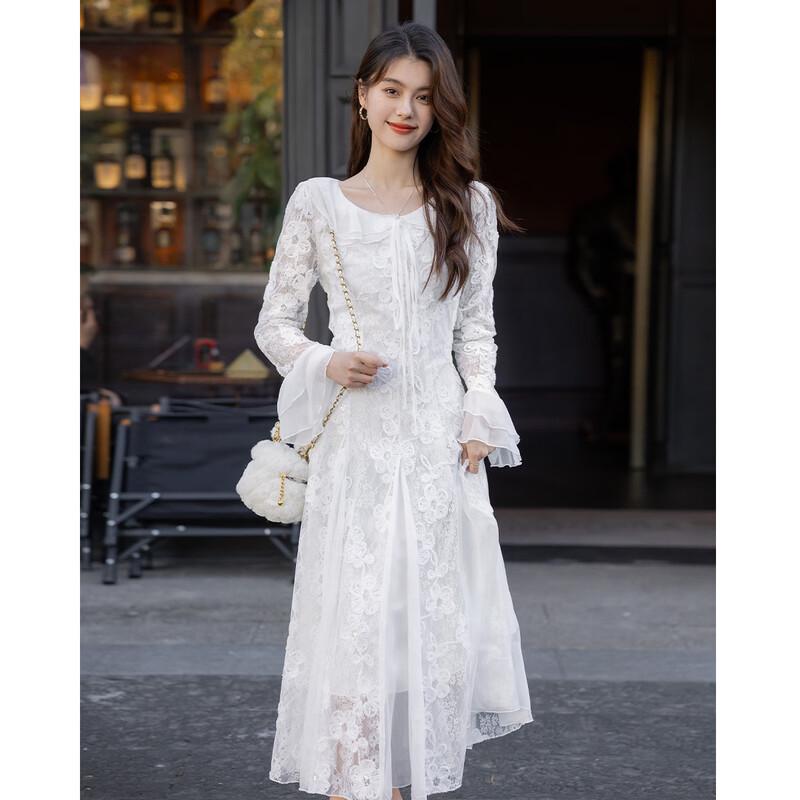 Элегантное женское миди-платье с длинным рукавом и юбкой «рыбий хвост» от Mokana