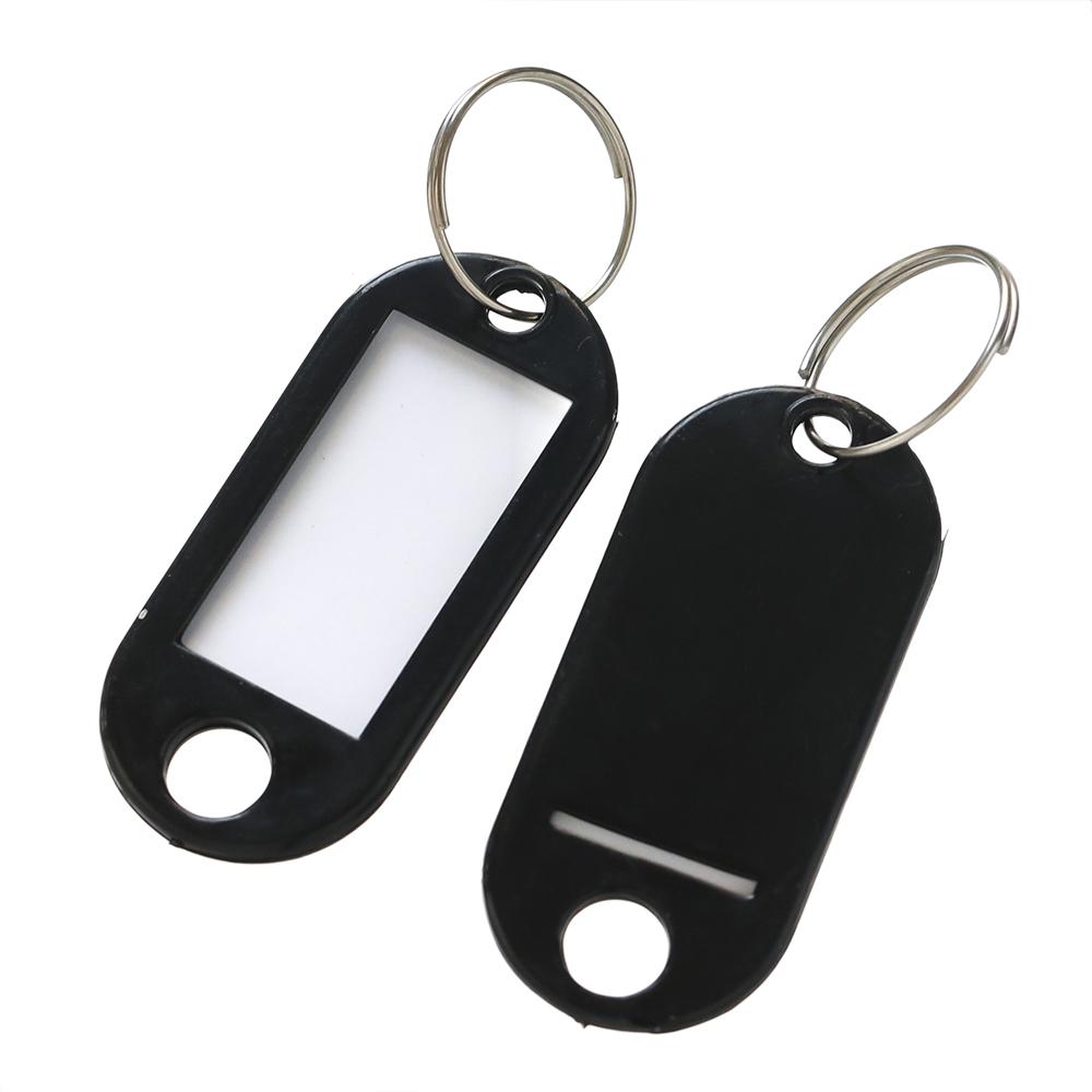 10/50pcs Colors Plastic Key Tags With Card Label For Diy Keychain Kit Luggage Tag El Number Classification