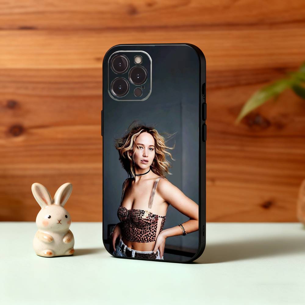 Чехол для телефона с актрисой Дженнифер Лоуренс Для iPhone 17, 16, 15, 14, 13, 12, Plus, Pro Max, 5G Другие Мягкий Черный Чехол