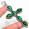 Chrome Diopside Gemstone Handmade 925 Sterling Silver Jewelry Pendant 3.35" M1Z71