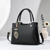 Stylish Middle-aged Women's Tote Bag In Classic Black Grey And Elegant Colors Perfect For Everyday Use