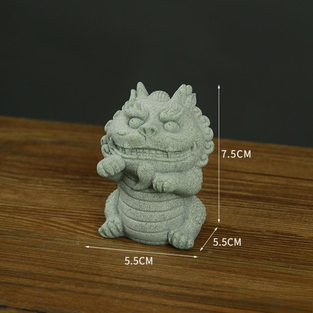 Feng Shui Ornaments Foo Dogs Bonsai Aquarium Fish Tank Statue Asian Oriental Statues Qi Lin Figurines Garden Decoration Desktop Attract Wealth Luck