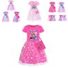 Kpop Demon Hunters Pattern Girl Dress With Cotton Fabric And Pleated Skirt For Kids Girls