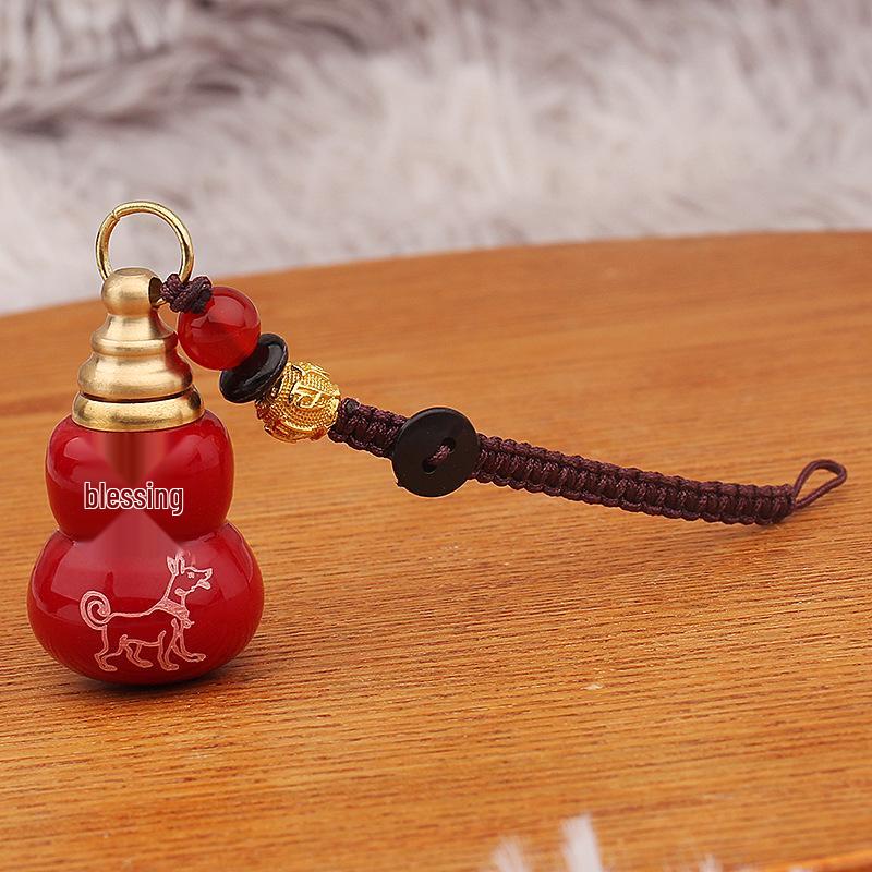 Zodiac Gourd Cinnabar Pendant & Keychain Craft Accessories