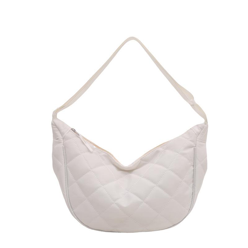 Fashion Rhombus Quilted Dumpling Bag Women's 2025 New Casual Versatile Shoulder Messenger Bag Large Capacity Lightweight Bag