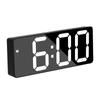 Digital Alarm Clock Voice Control Battery Powered Snooze Night Mode 12/24H Electronics Table LED Clocks Home Decor Wall Garden