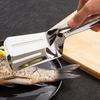 Stainless Steel Food Clip Hollow Long Anti-slip Handle Anti-scald Multifunctional Steak Meat Fish Frying Barbecue Serving Clamp Tong Spatula