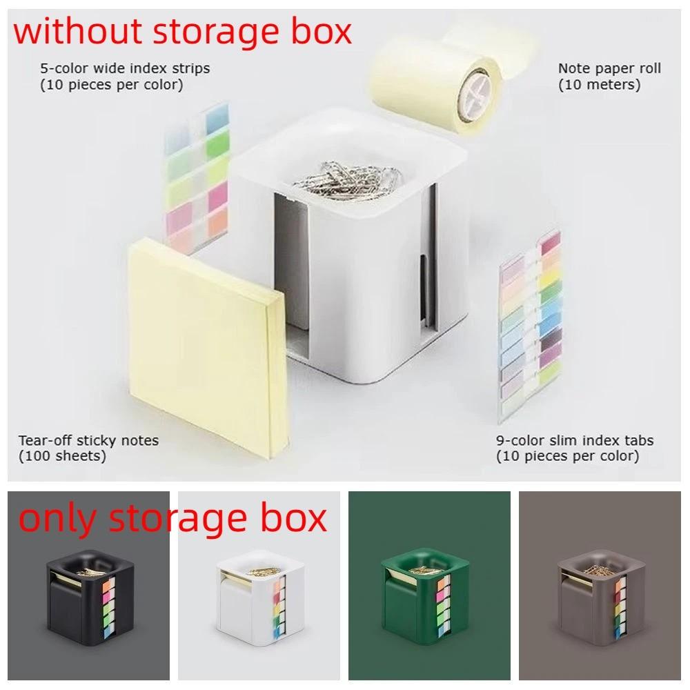 Plastic Desktop Note Holder 5-in-1 Page Marker Case Sticky Note Dispenser Dorm Room