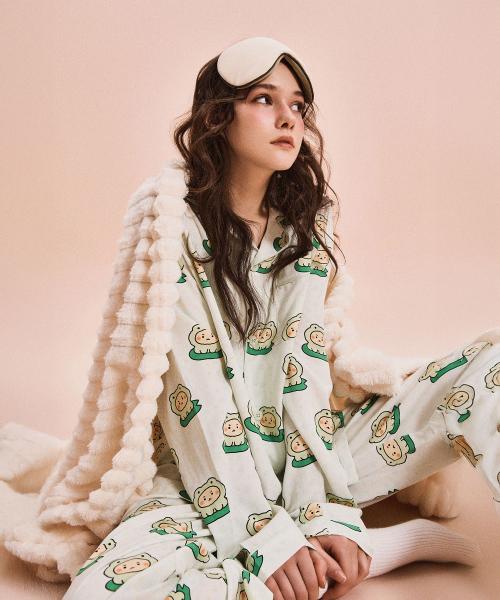 [SPAO] Пижама с длинными рукавами Mangguleojin Gom Manggo Mi (GR) SPPPG23U02 [Отправлено из Кореи] 100% оригинал