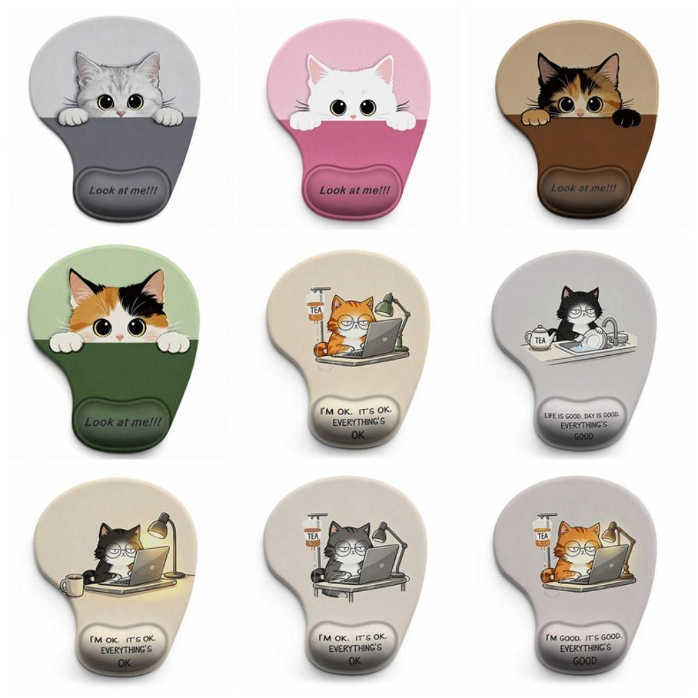 Non-Slip Cartoon Animal Mouse Pad Soft Desktop Wrist Support Comfortable Wrist Rest Computer