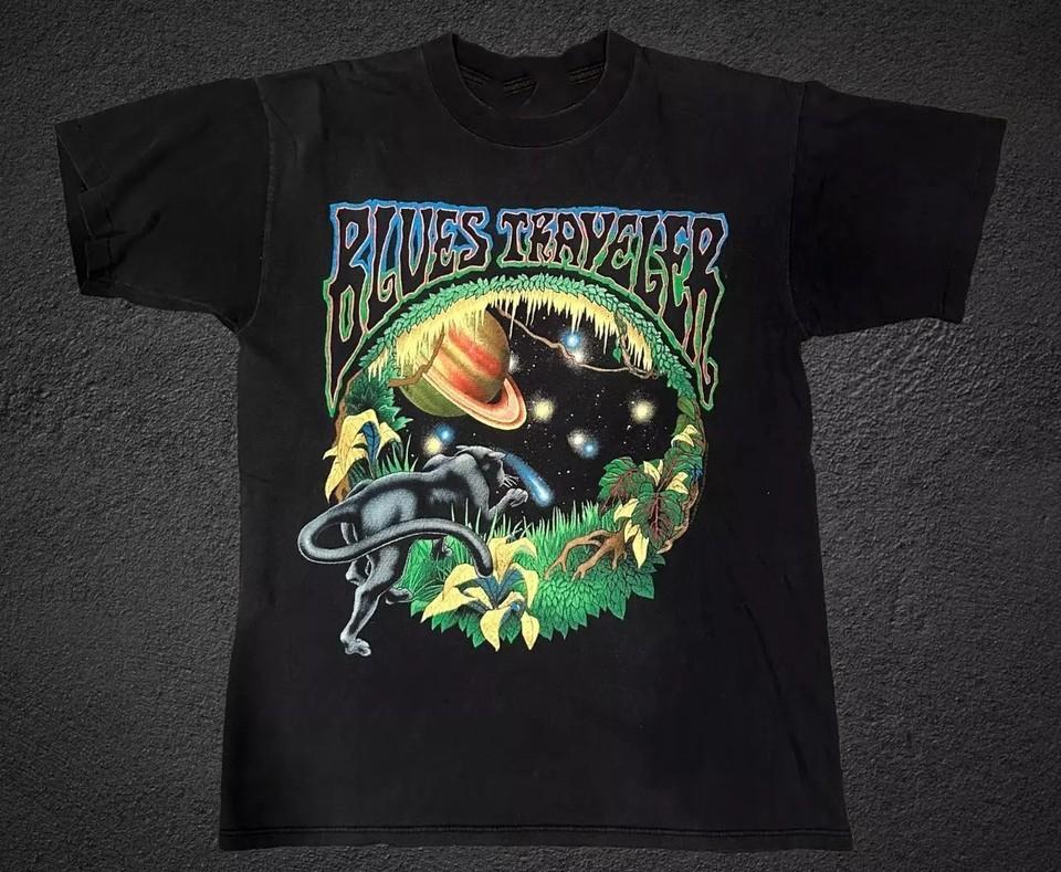 Vtg Blues Traveler Band Cotton Black All Size T Shirt For Men UR150