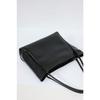Women's Black Zipper Shopper Bag
