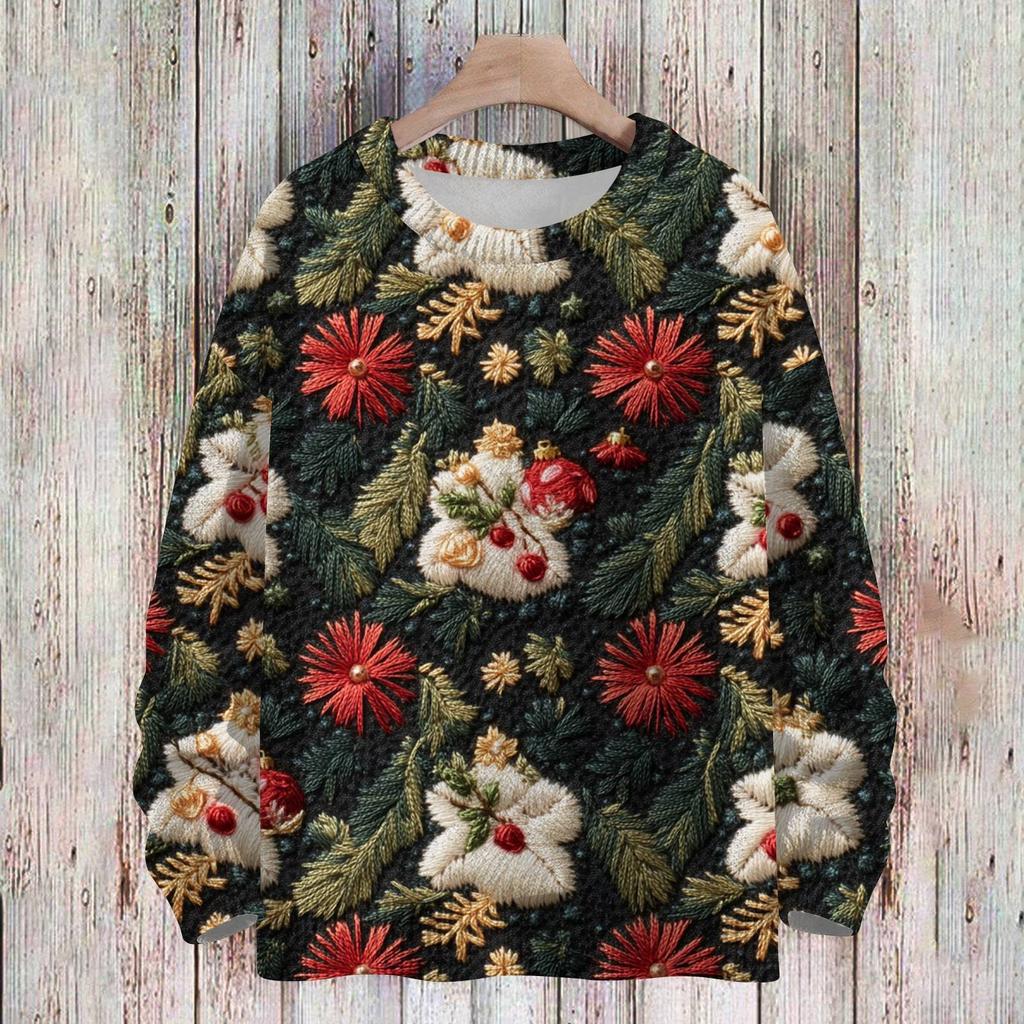 Рождественские толстовки для детей, вязаные свитера для мальчиков и девочек, симпатичные рубашки, осенние свитера с круглым вырезом, топы
