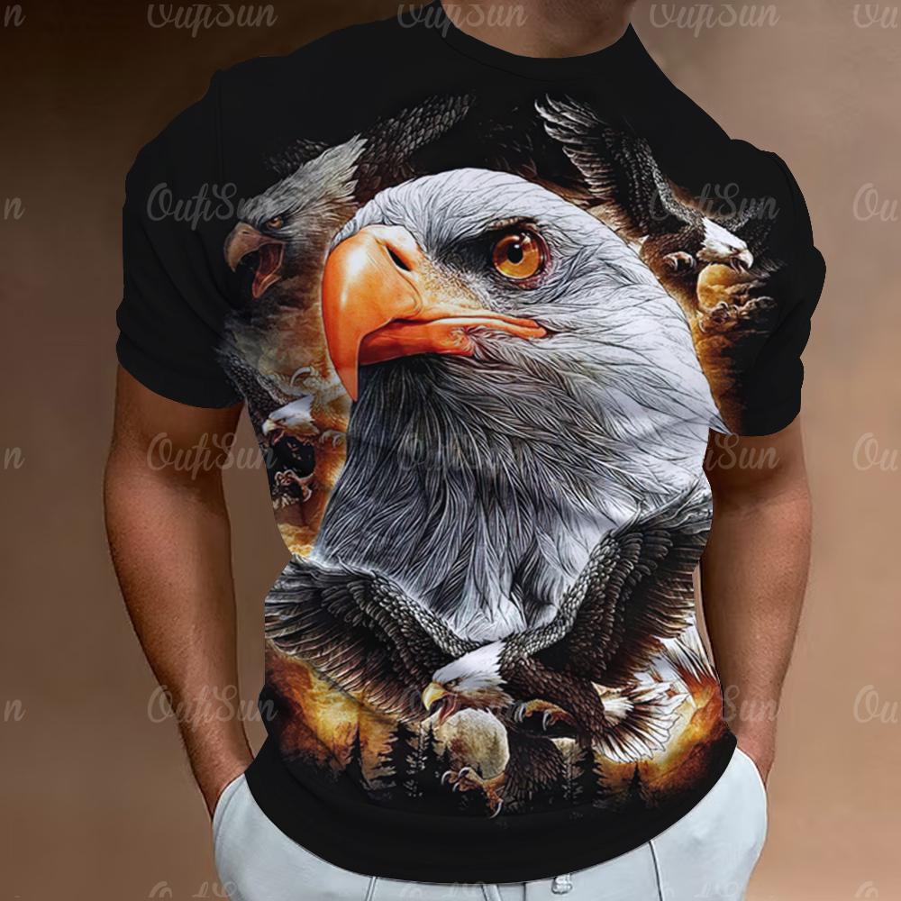 American Eagle Tees Graphics 3D Printing Mens T-shirt Fashion Casual Tops Unisex Oversized O-Neck Short Sleeve T Shirts