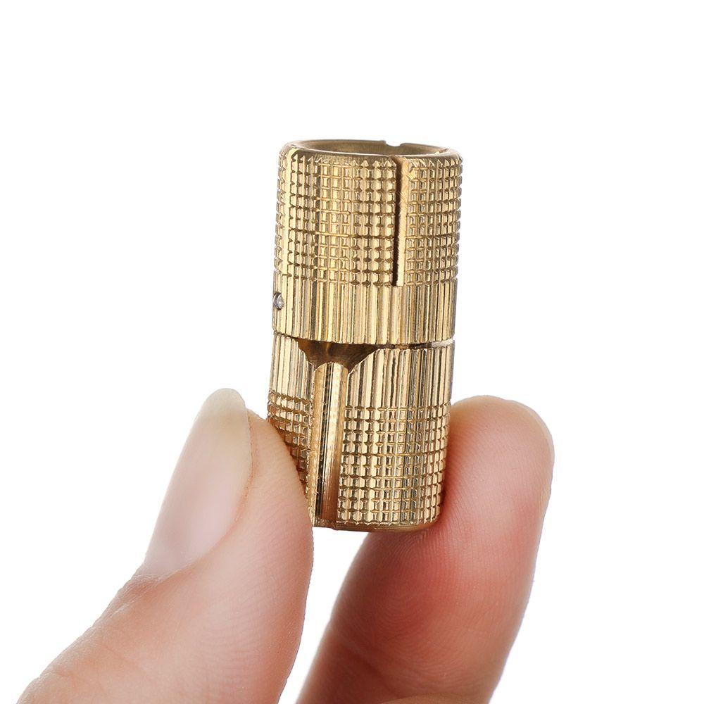 1pc New Door Cupboard Cylindrical Brass Hinges Furniture Hinges Hidden