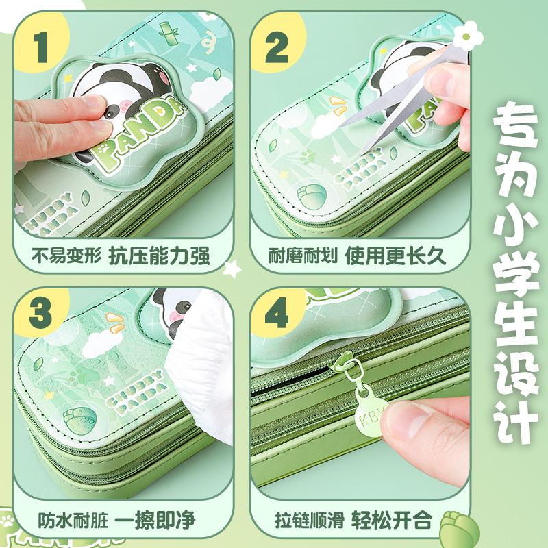 Пенал Панда двухслойный декомпрессионный пенал для канцелярских принадлежностей пенал сумка для канцелярских принадлежностей пенал для девочки высокая ценность милая модель
