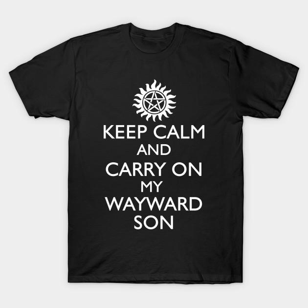 Азиатский размер Мужская футболка с принтом Сверхъестественное - Carry On My Wayward Son Печать методом термопереноса без вырезания Хлопковая футболка