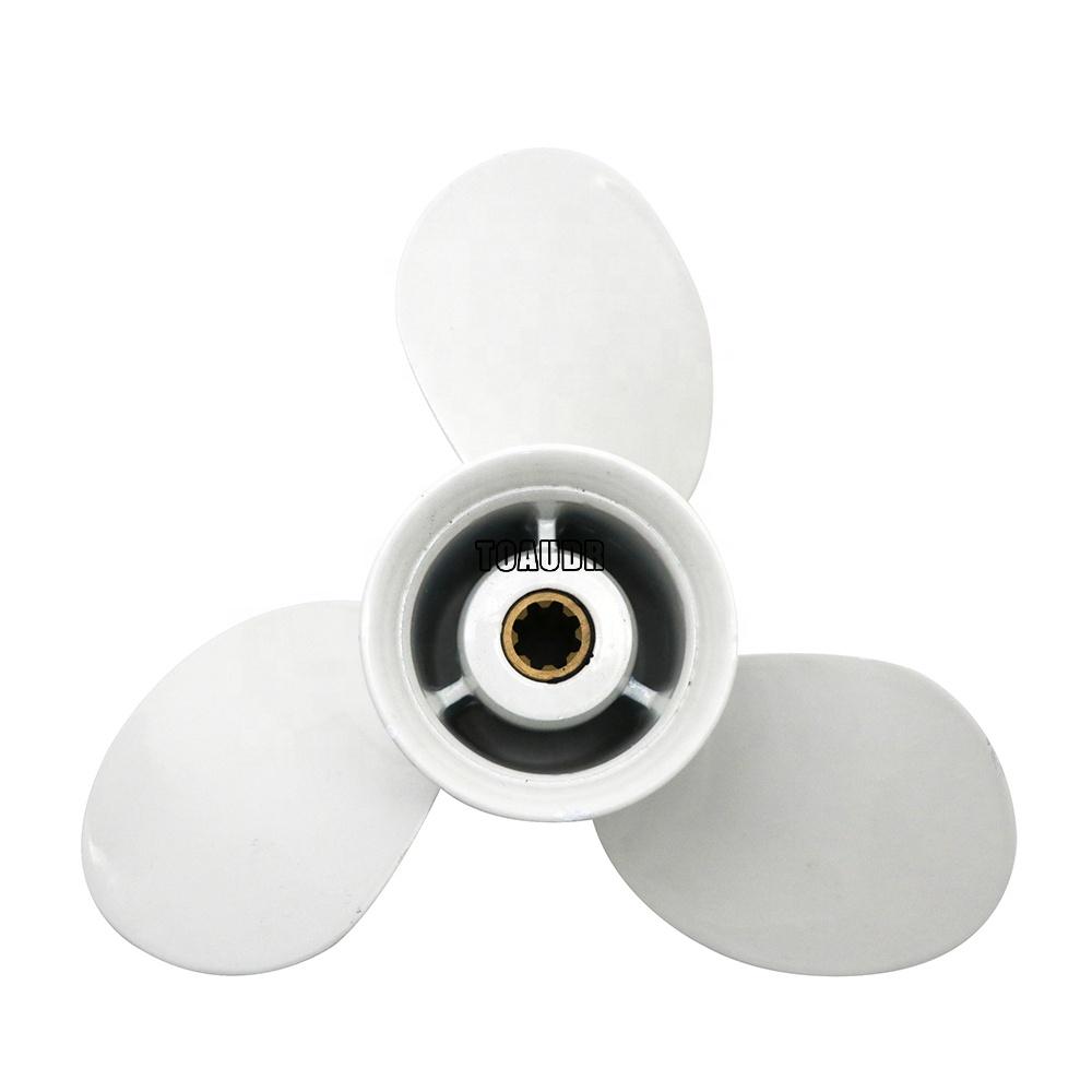 683-45941-00-El Пропеллер для подвесных моторов Yamaha 9.9-15 л.с., Алюминиевый материал, 8 шлицевых зубьев