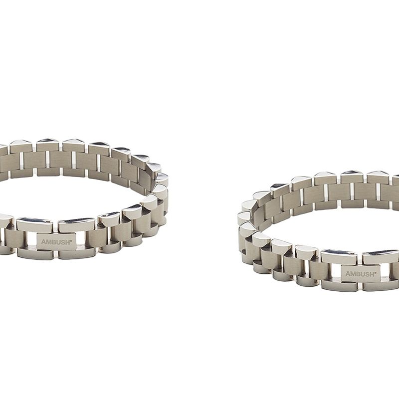 AMBUSH ремешок браслет мужской из нержавеющей стали простой нейтральный браслет легкой роскоши темпераментные аксессуары для запястья не выцветают