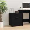 VidaXL Mobile Filing Cabinet with Wheels Black 45x38x54 Cm Engineered Wood 811521