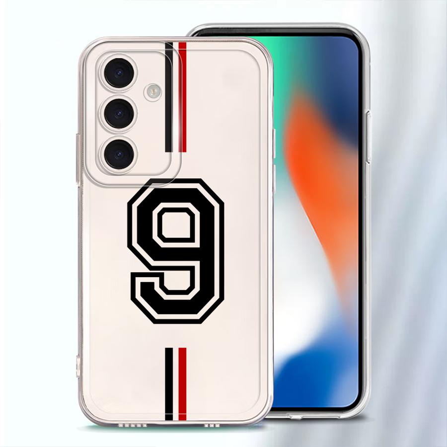 Футбольный Чехол с Номером для Samsung Galaxy A26 A24 A14 A16 A25 A51 A55 A23 A56 A50 A36 A13 A34 A35 A33 A52 A54 A15 A52 A31 Телефон