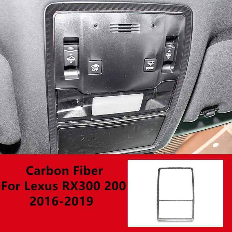 Углеродное волокно, автомобильные передние и задние лампы для чтения, декоративная накладка, полоски, наклейки для интерьера Lexus RX300