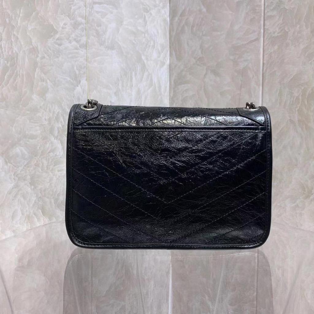 Женская сумка-цепочка Yangshulin из натуральной кожи с D-образной пряжкой - стиль Niki Messenger из воловьей кожи с промасленным воском