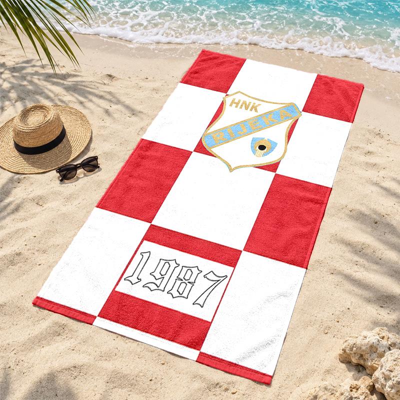 HNK Rijeka Beach Towel Quick Dry Sand Free Lightweight Beach Towels for Travel Swimming Camping