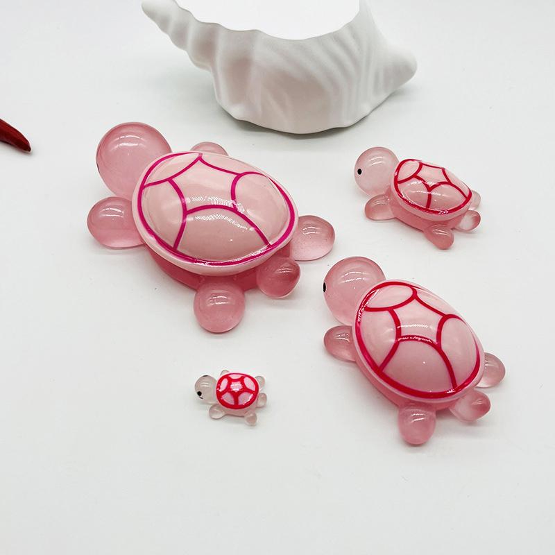 Mini Turtles Luminous Ornament Crafts Miniature Figures Tiny Turtles Micro Landscape Home Decoration Accessories Gifts