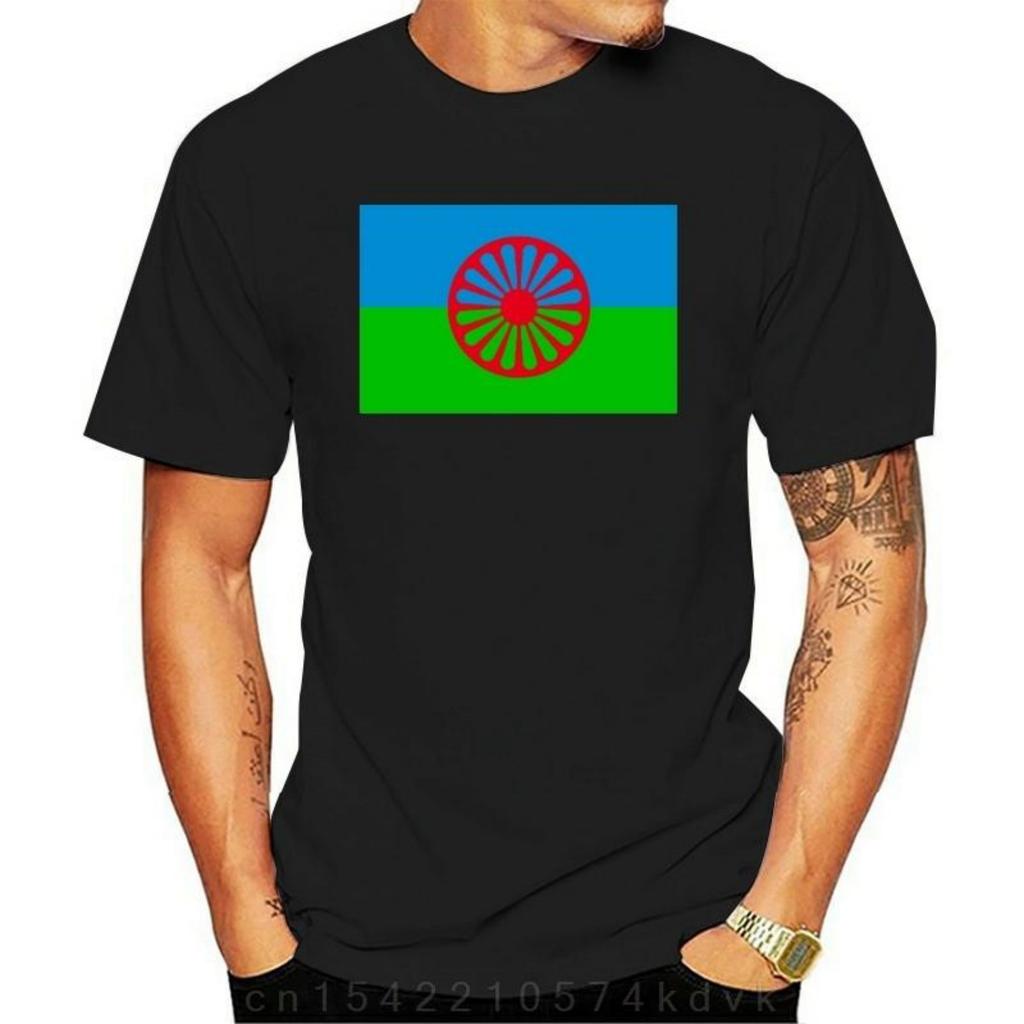 Футболка Gypsy Man Rom Travellers Gypsy Flag Высококачественная печать Повседневная 100% хлопок Круглый вырез Европейский размер XS-5XL Футболки